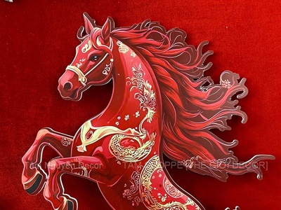 Tranh con ngựa treo trang trí Tết Bính Ngọ 2026 bằng Formex [Độc quyền - In sắc nét] C60cm FORM-TET-02